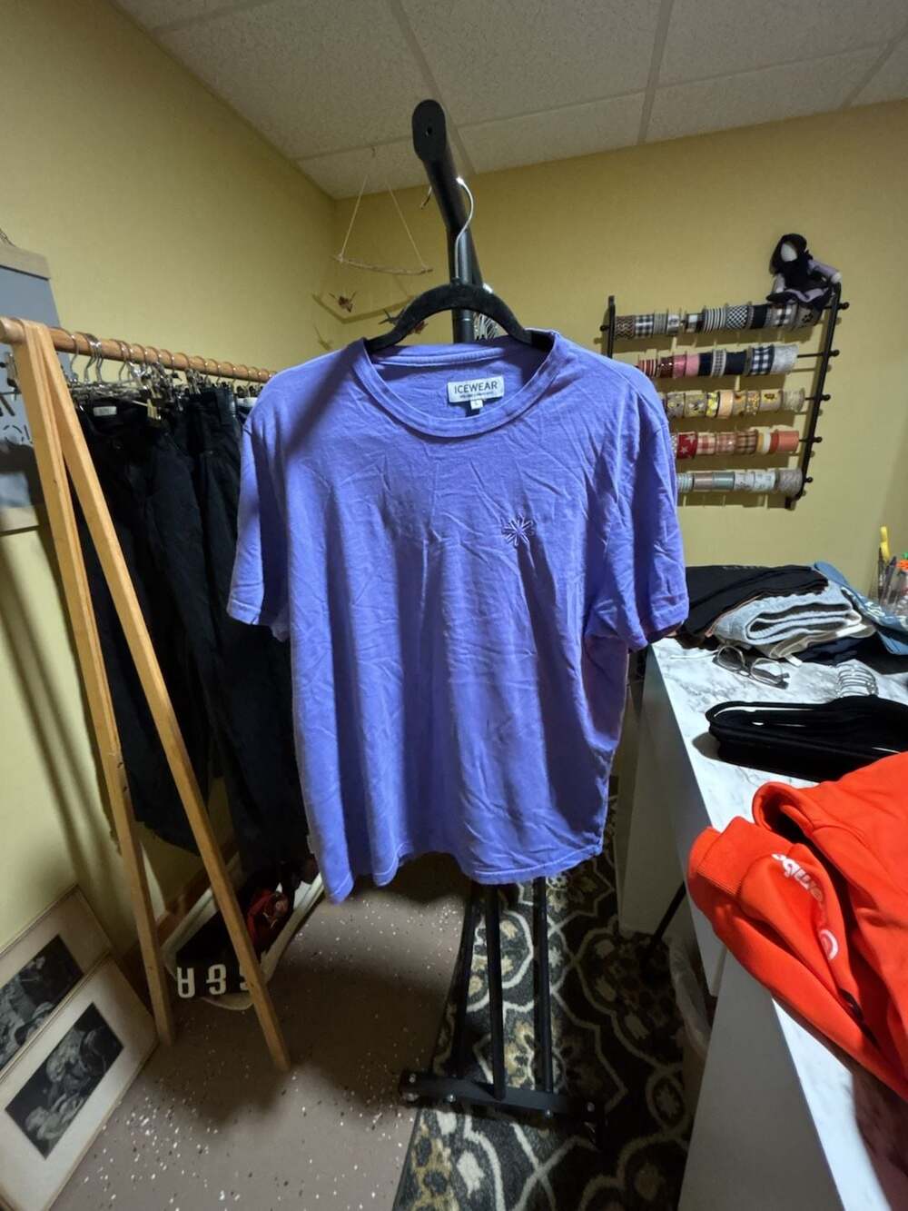 ICEWEAR Purple Embroidered Logo T-Shirt, Size L